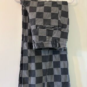 Ladies Checkered Jeans